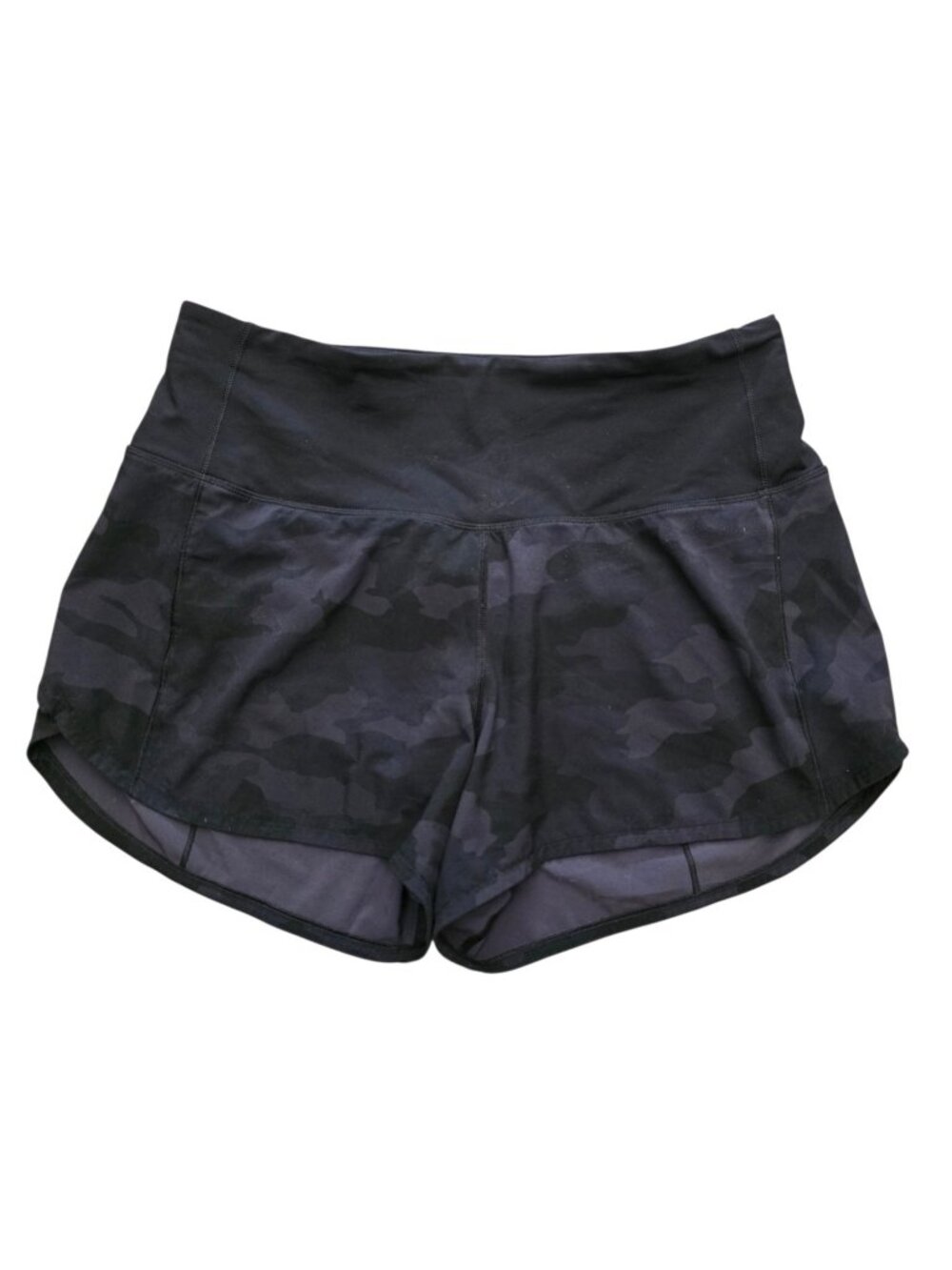 Lululemon Speed Up High-Rise Short Heritage 365 Camo Deep Coal Black 6